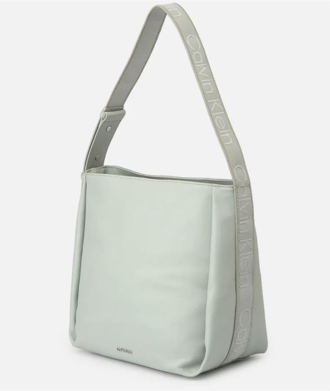 CALVIN KLEIN Бирюзовая сумка через плечо из искусственной кожи, фото 2