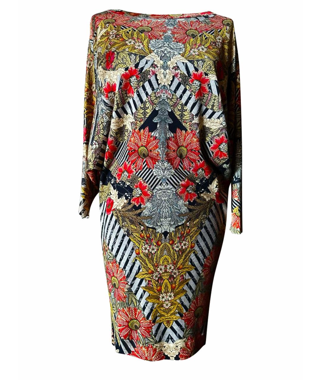 ALEXANDER MCQUEEN Мульти шелковое платье, фото 1