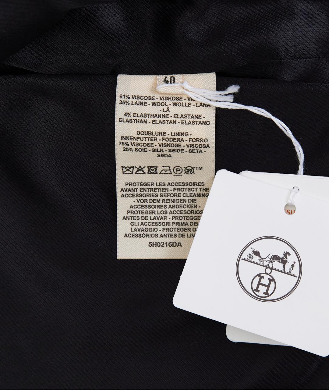 HERMES Черная вискозная куртка, фото 6