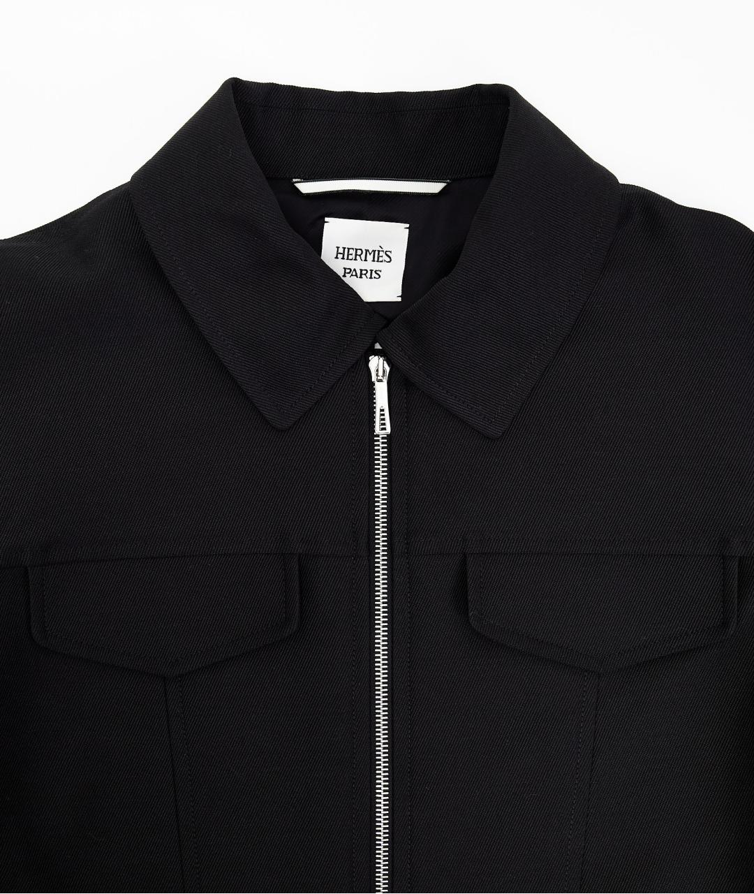 HERMES Черная вискозная куртка, фото 3