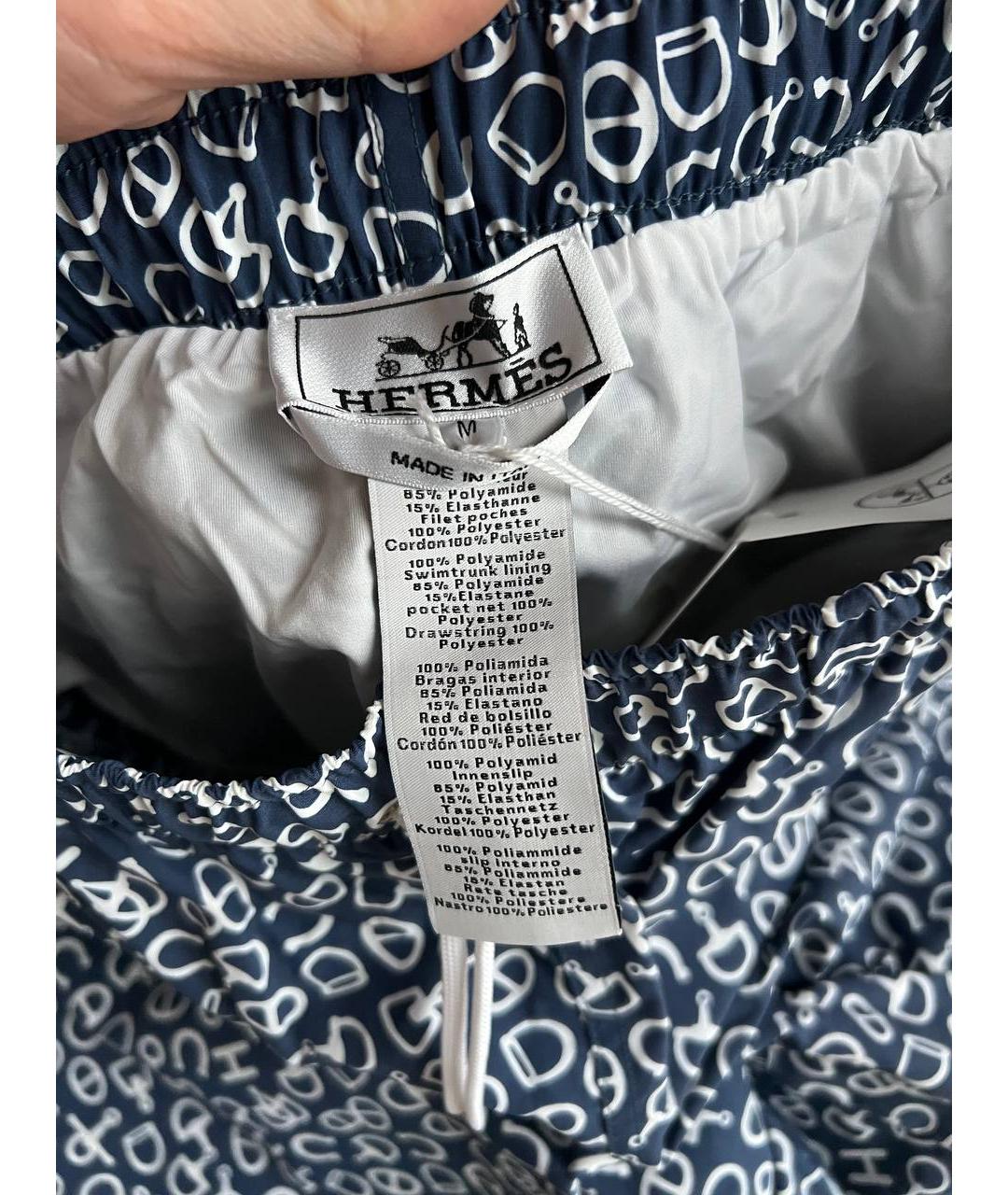 HERMES Голубые полиамидовые плавки, фото 3