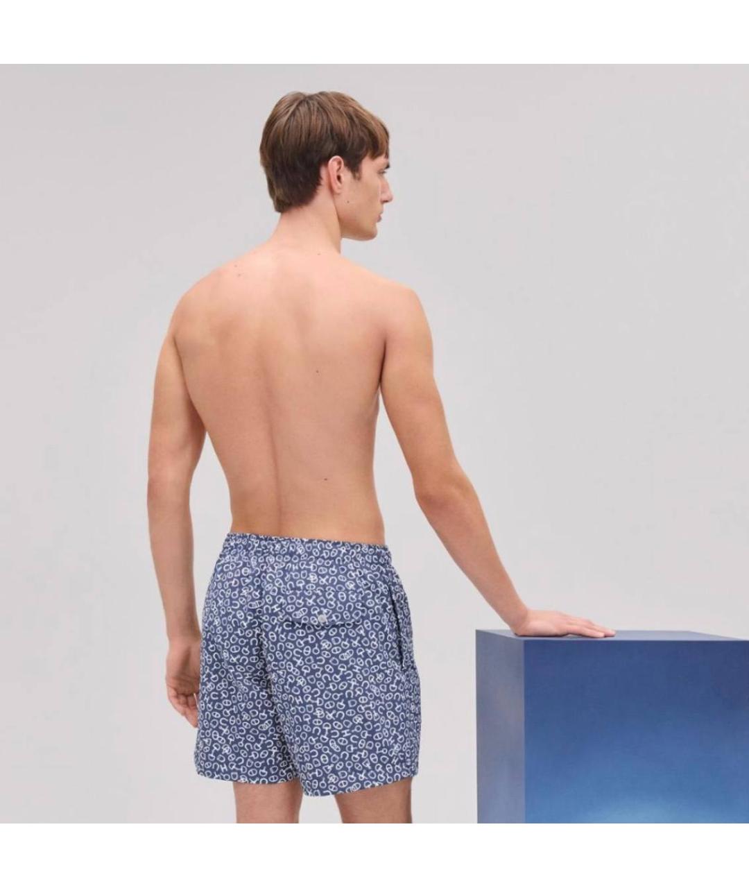 HERMES Голубые полиамидовые плавки, фото 6