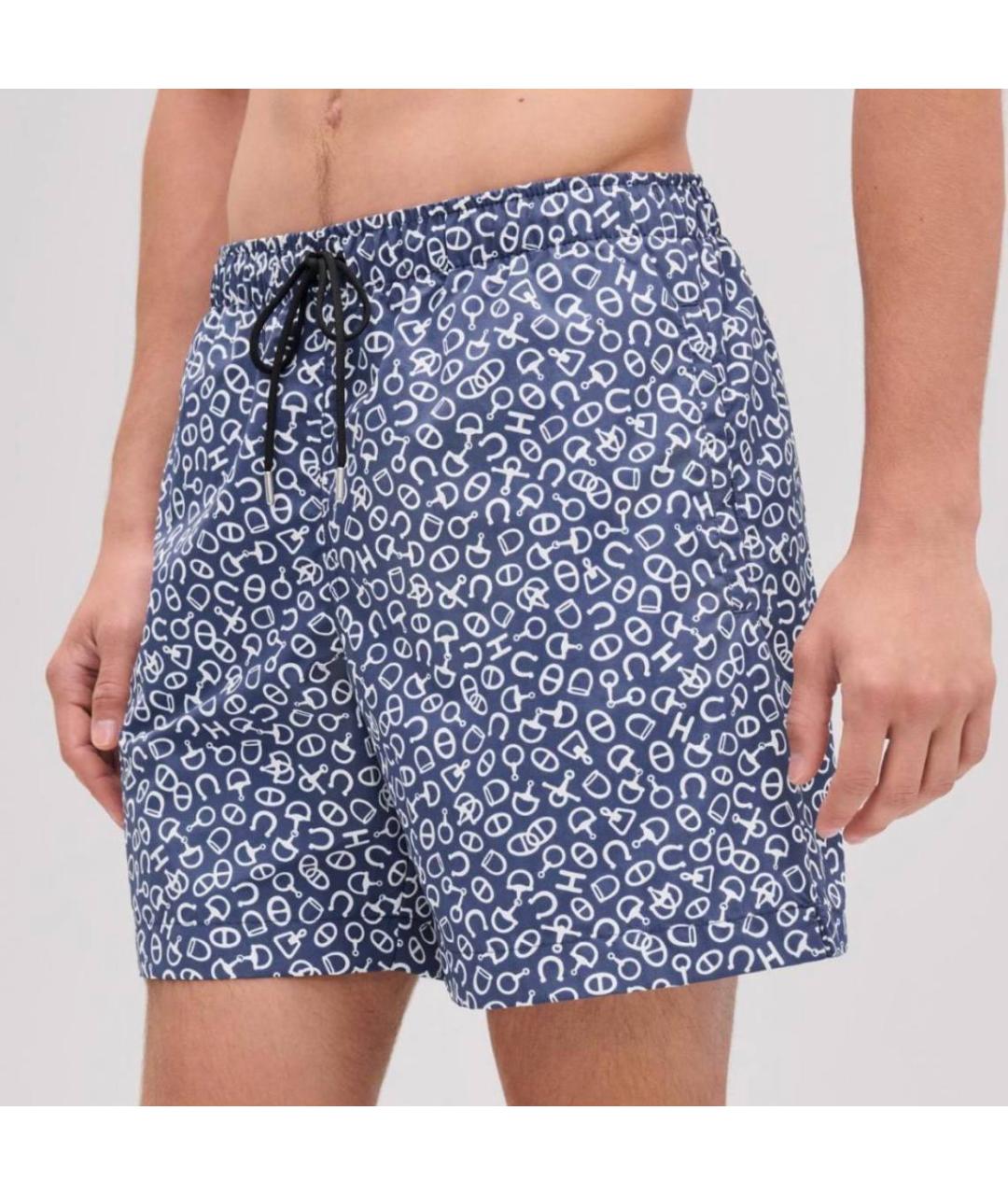 HERMES Голубые полиамидовые плавки, фото 4