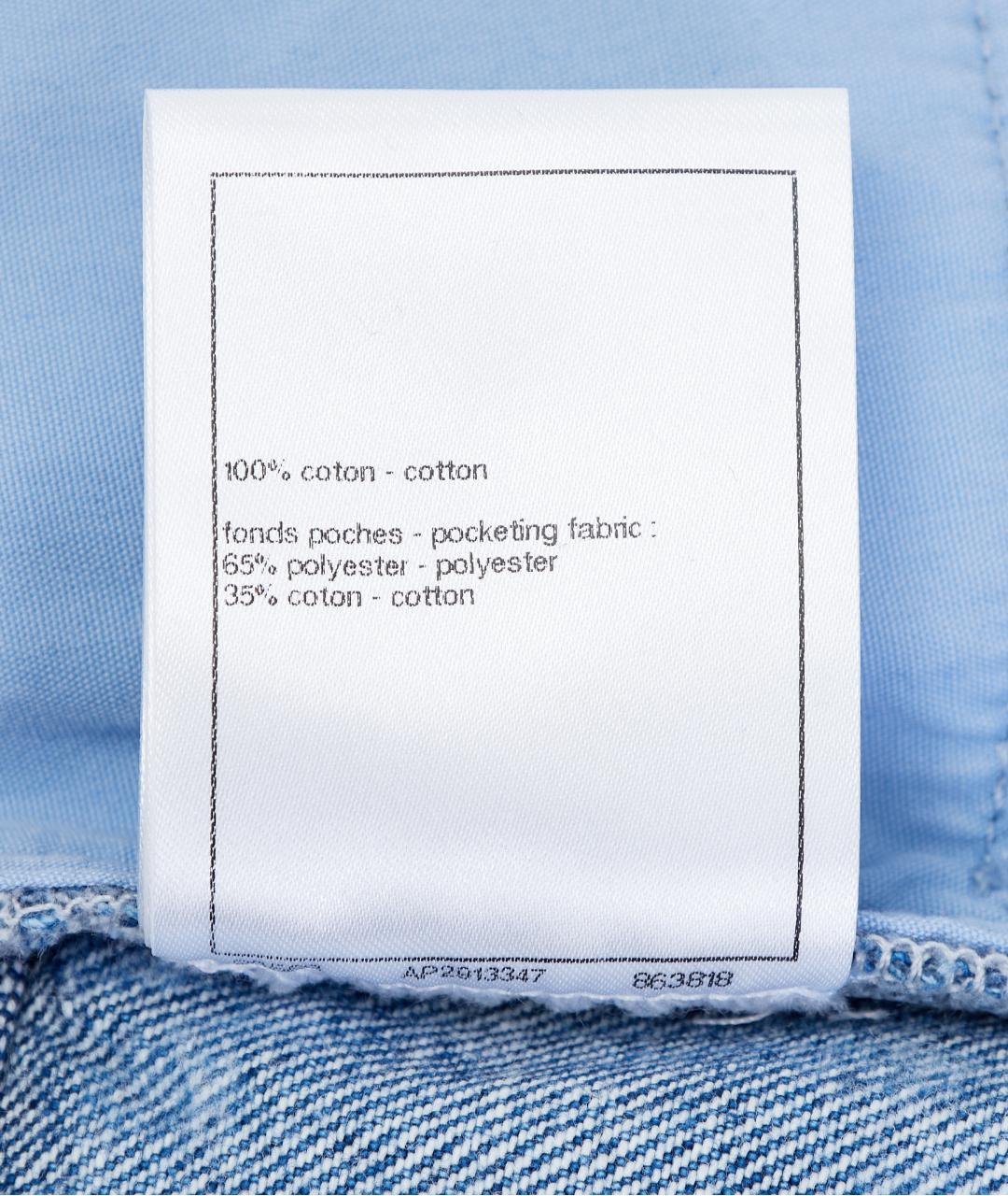 CHANEL Голубые хлопковые прямые джинсы, фото 6