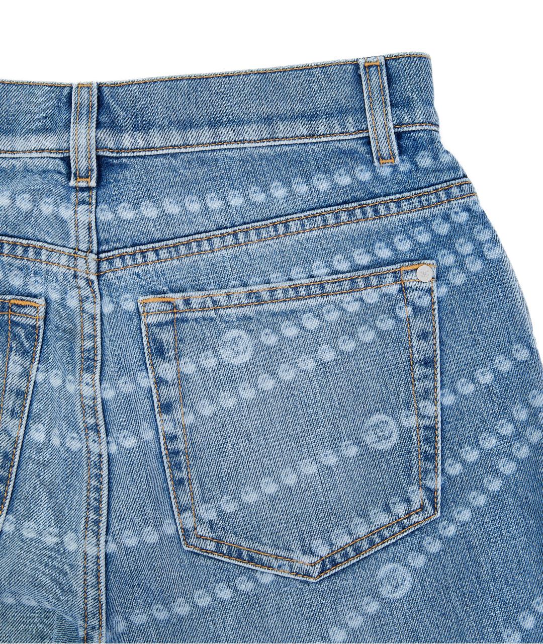 CHANEL Голубые хлопковые прямые джинсы, фото 3