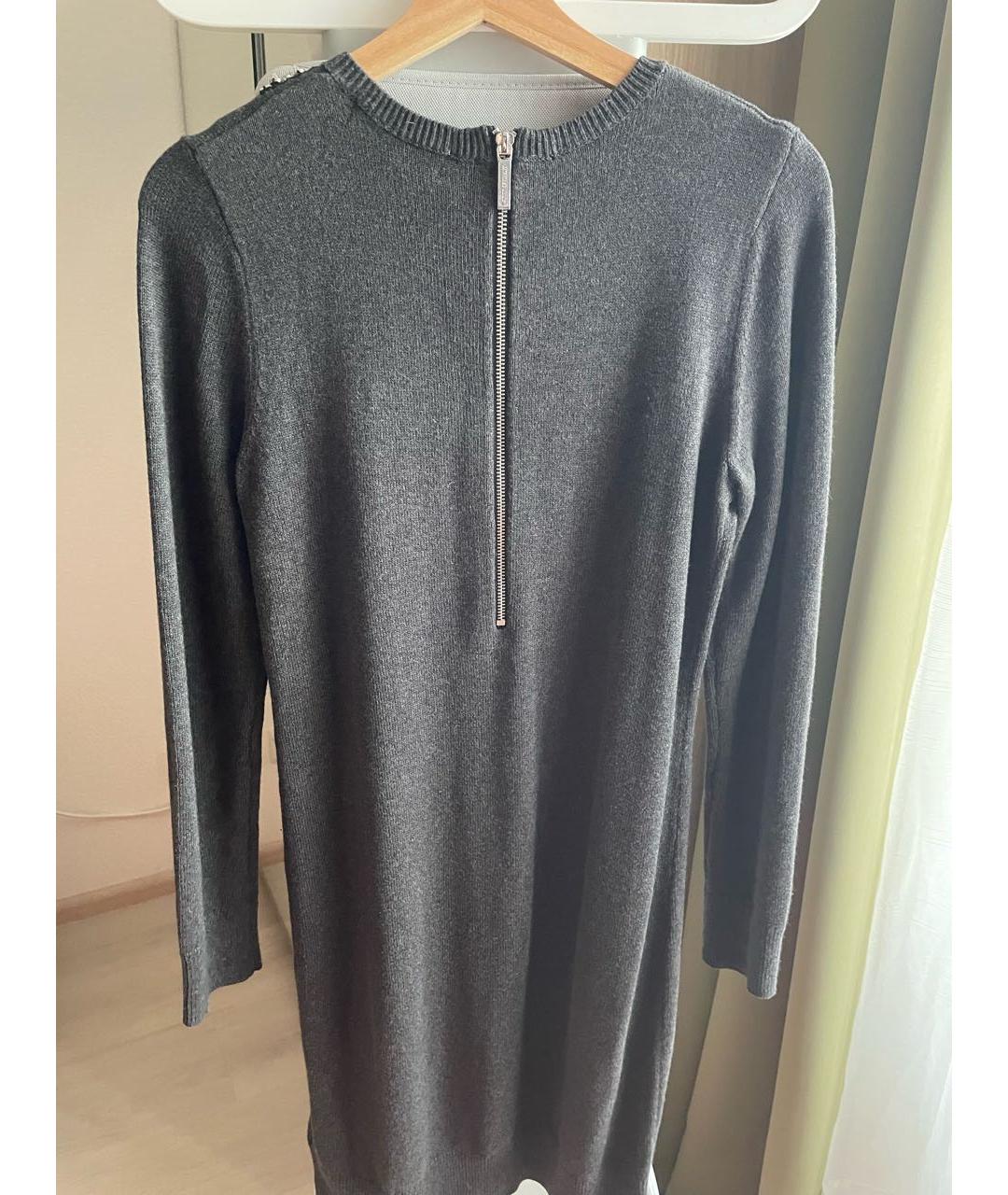 MICHAEL KORS Антрацитовое хлопковое повседневное платье, фото 2