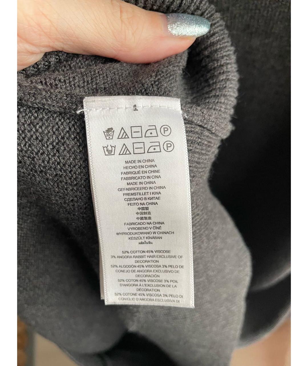 MICHAEL KORS Антрацитовое хлопковое повседневное платье, фото 4