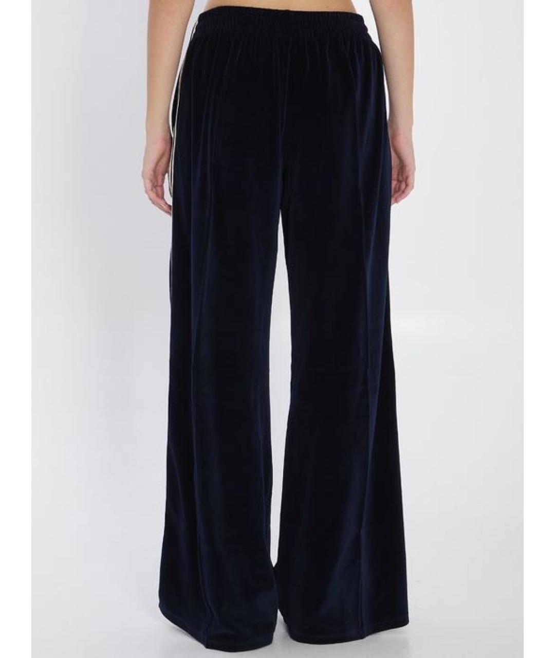 CELINE Темно-синие хлопковые брюки широкие, фото 4