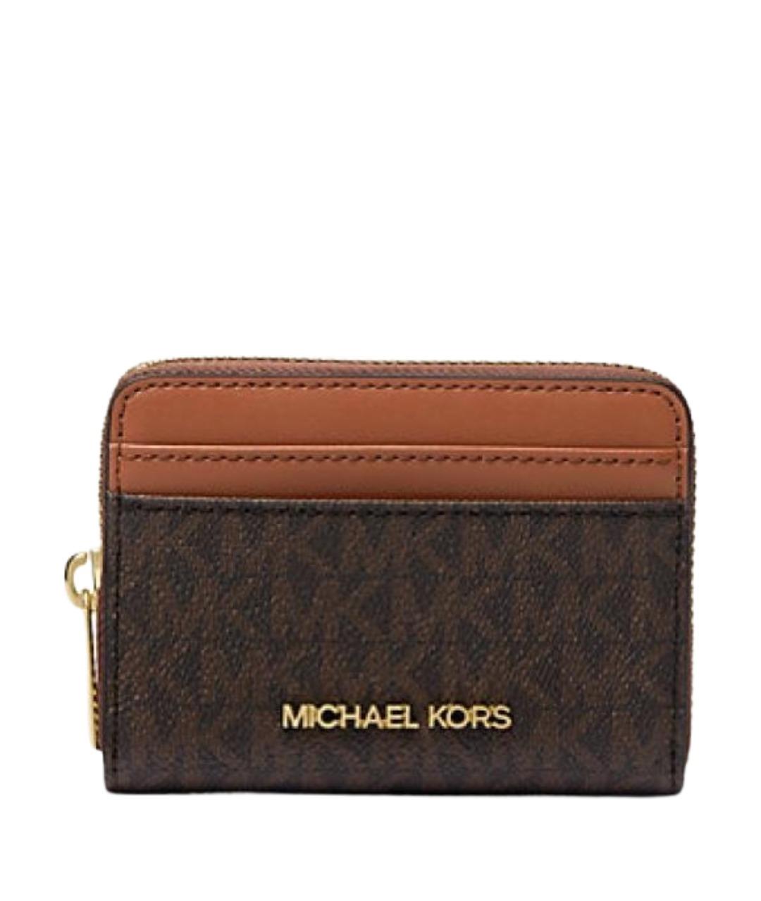 MICHAEL KORS Коричневый кожаный кошелек, фото 1