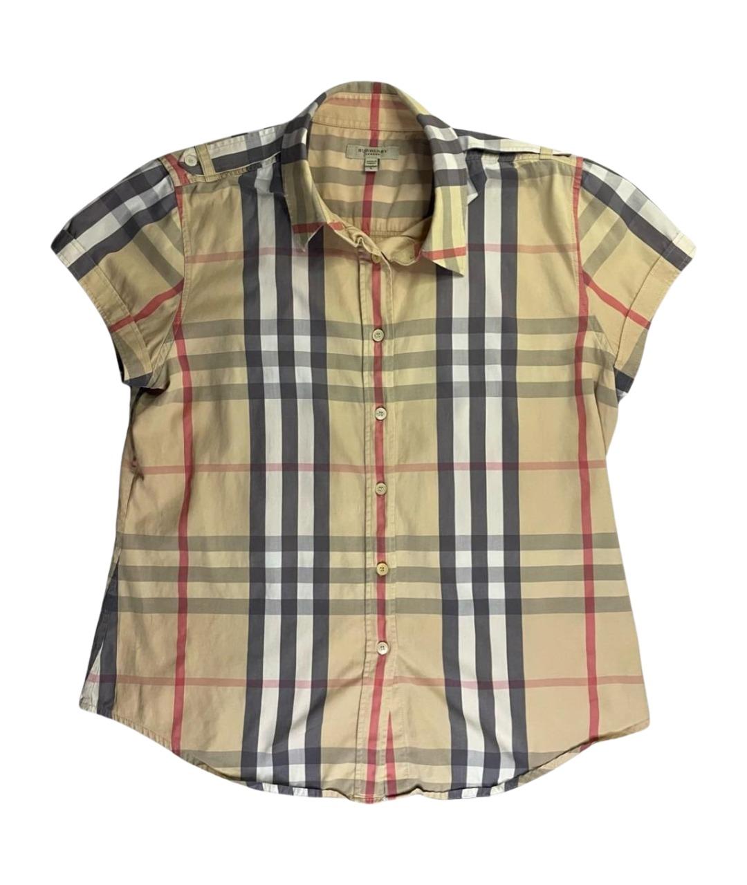 BURBERRY Бежевая хлопковая блузы, фото 1