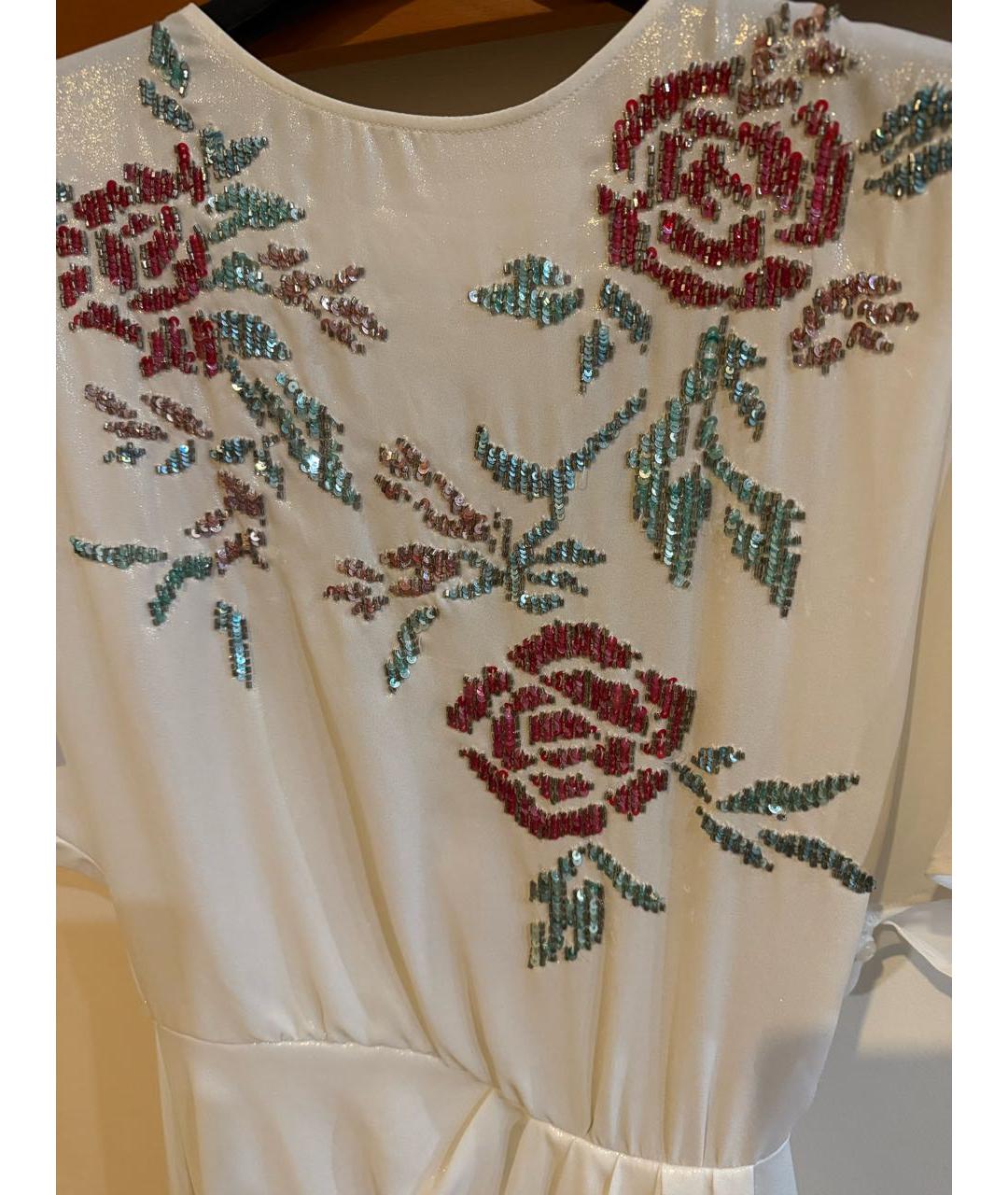 ELISABETTA FRANCHI Белое полиэстеровое вечернее платье, фото 8