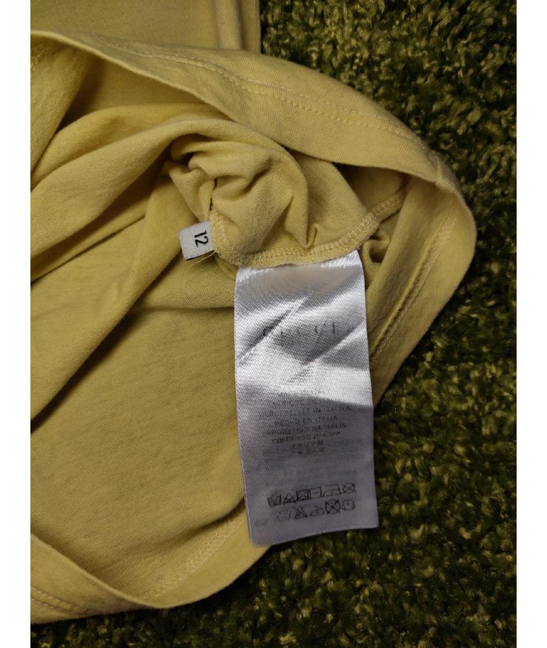 GUCCI Желтый хлопковый детская футболка / топ, фото 4