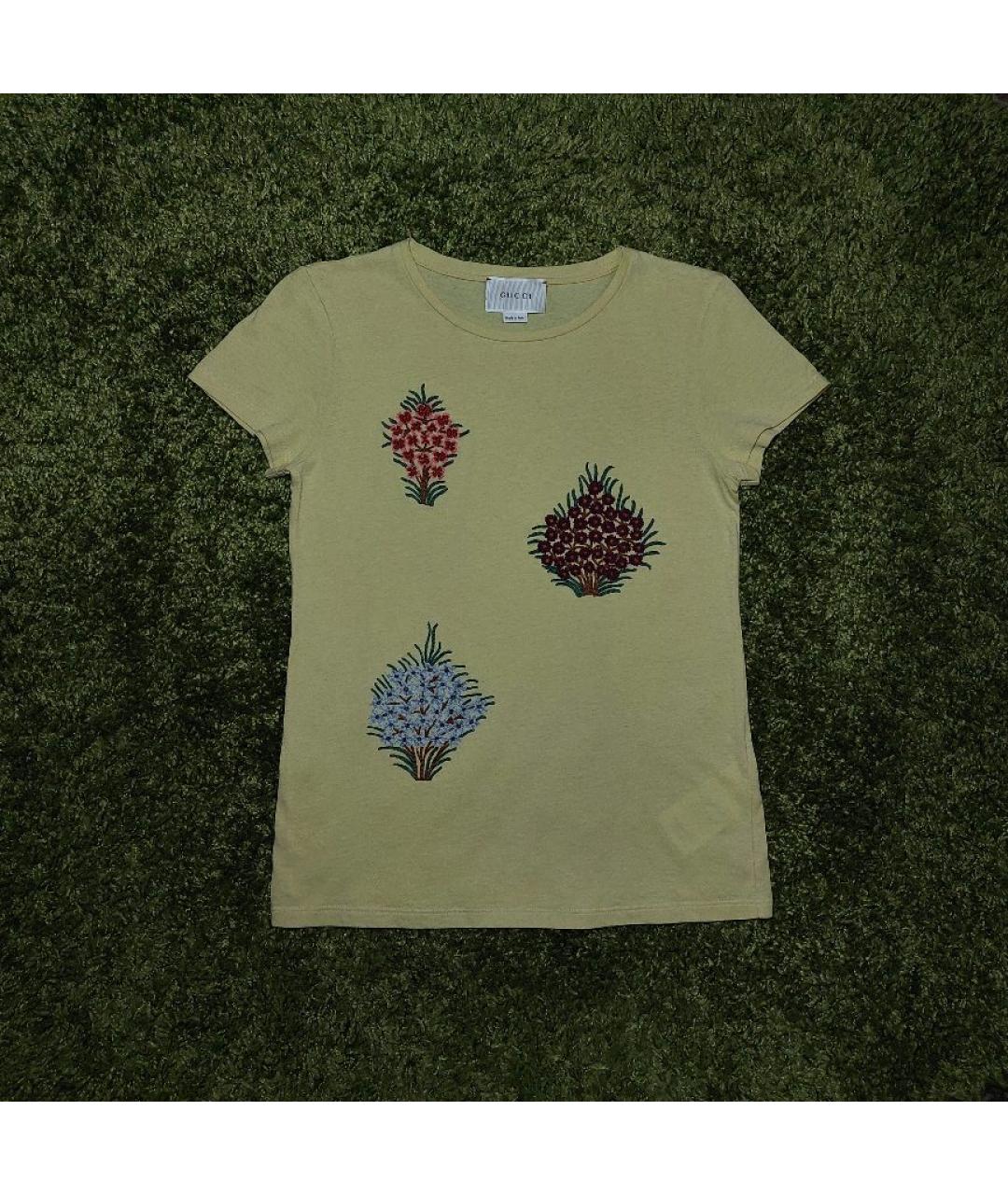 GUCCI Желтый хлопковый детская футболка / топ, фото 10