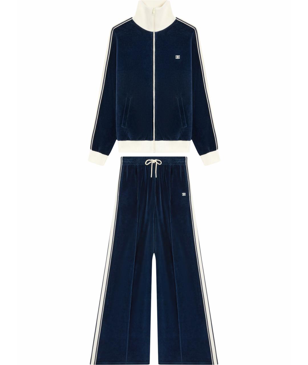 CELINE Темно-синий хлопковый костюм с брюками, фото 1