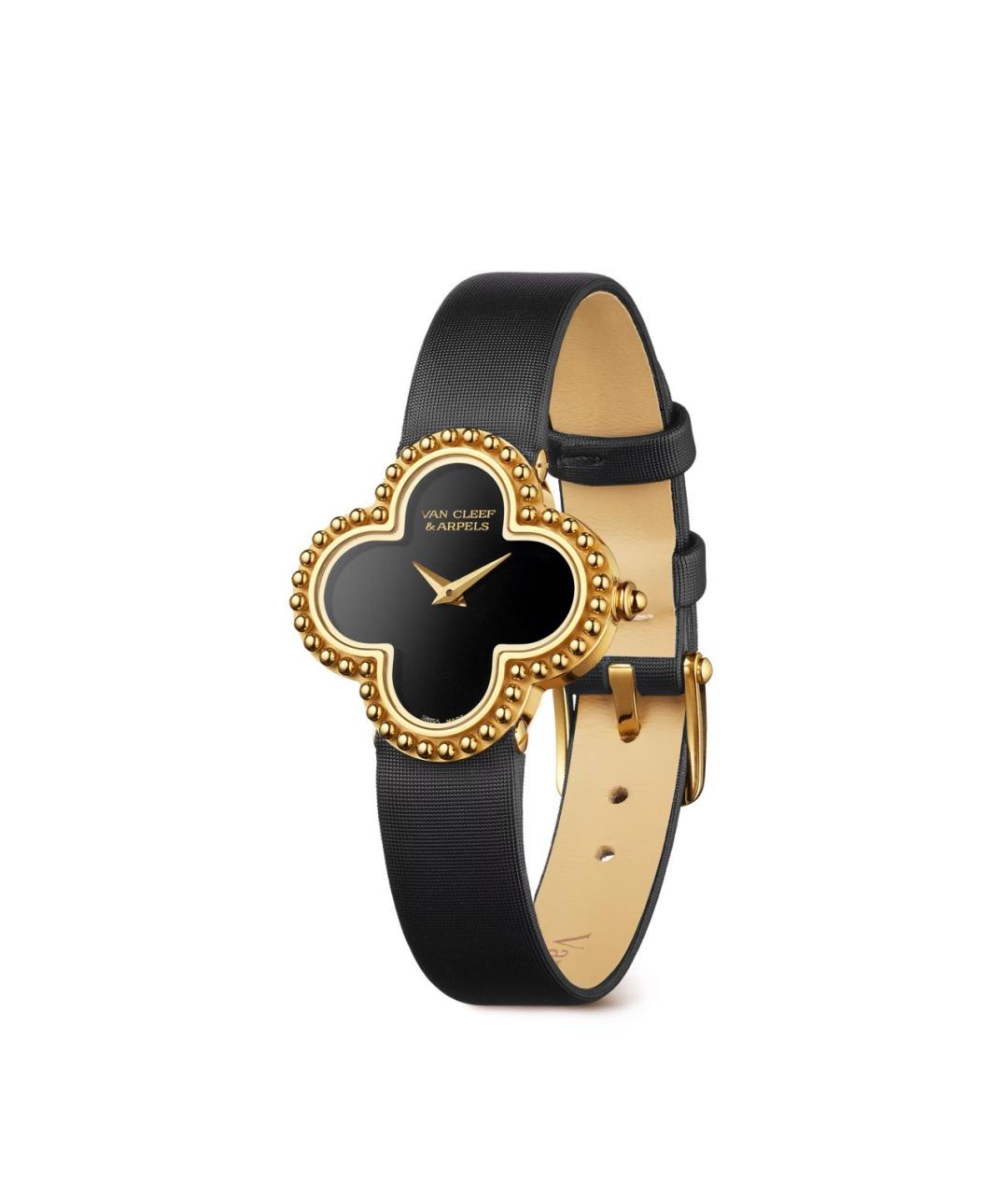VAN CLEEF & ARPELS Черные часы из желтого золота, фото 3