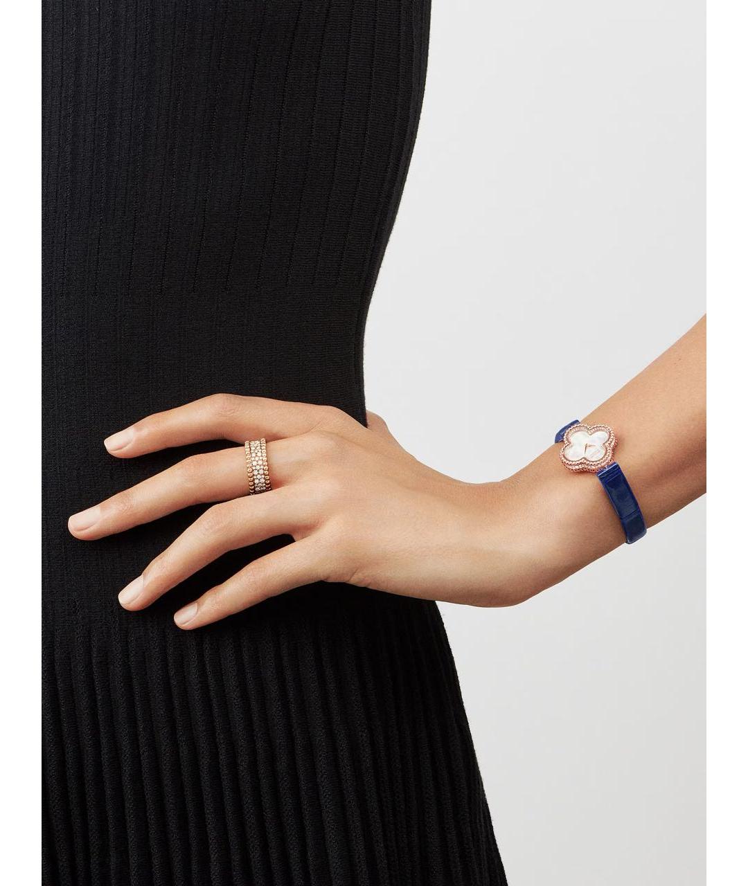 VAN CLEEF & ARPELS Бордовые часы из розового золота, фото 3