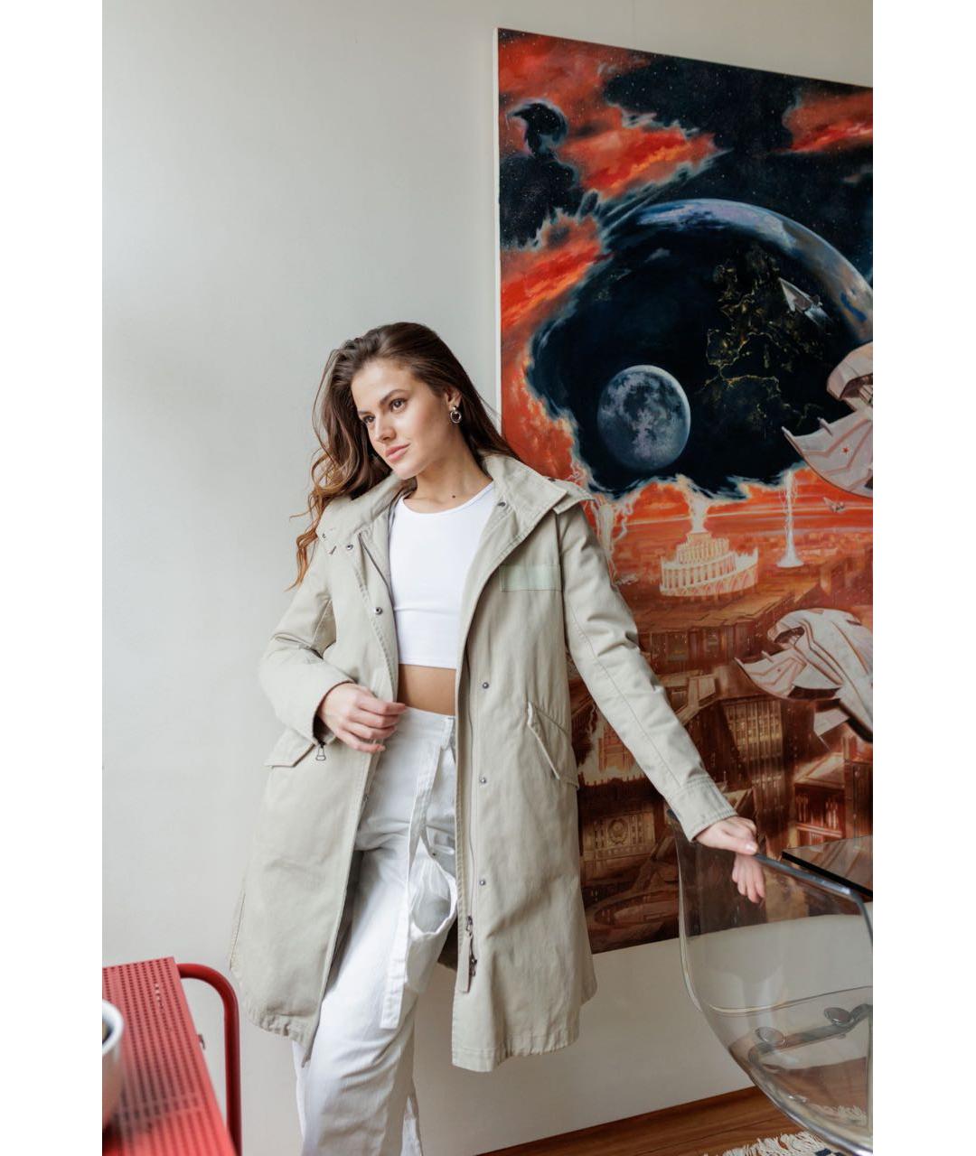 ARMY YVES SALOMON Бежевая хлопковая парка, фото 7