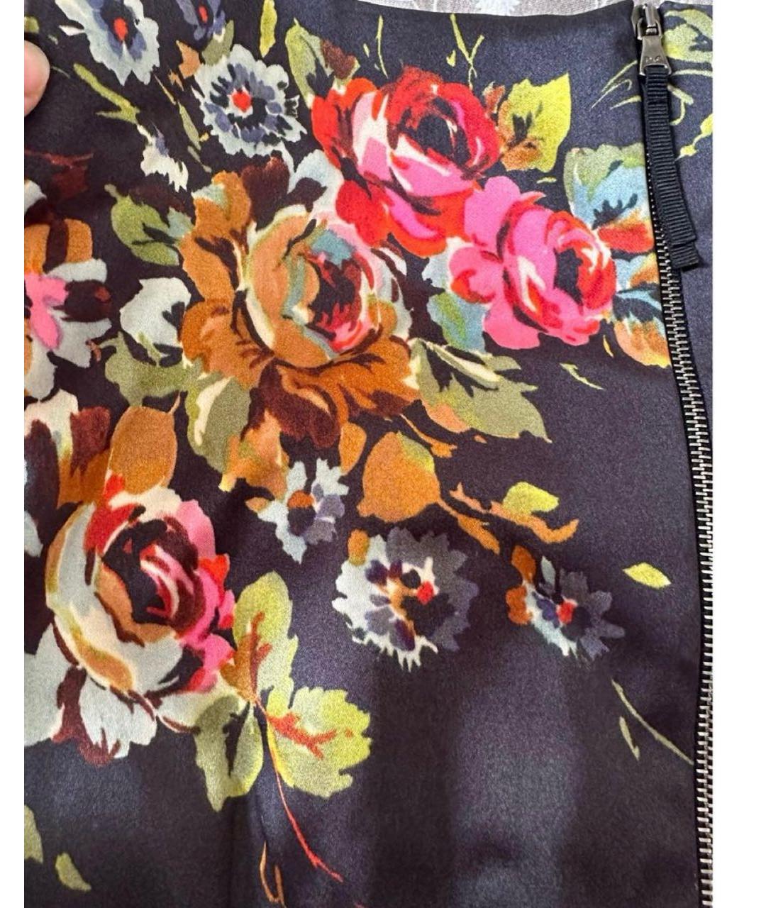 DOLCE&GABBANA Мульти шелковое коктейльное платье, фото 2