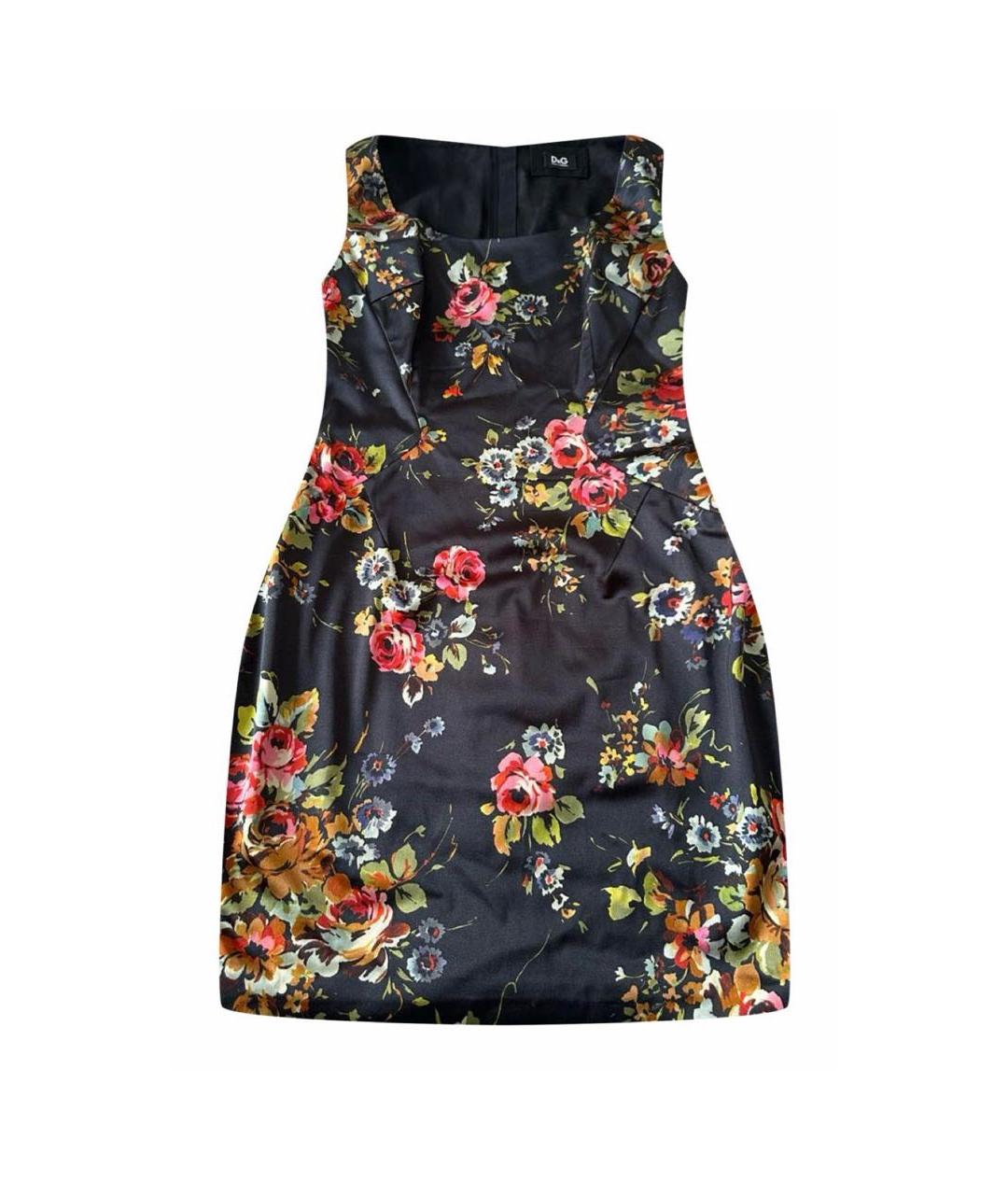 DOLCE&GABBANA Мульти шелковое коктейльное платье, фото 1