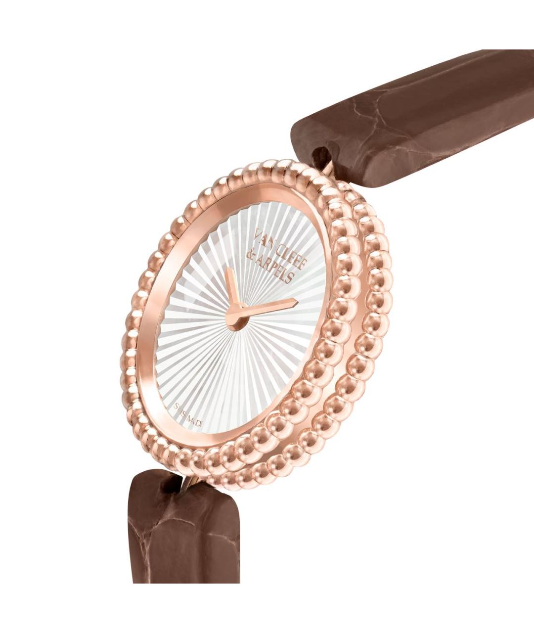 VAN CLEEF & ARPELS Коричневые часы из розового золота, фото 3