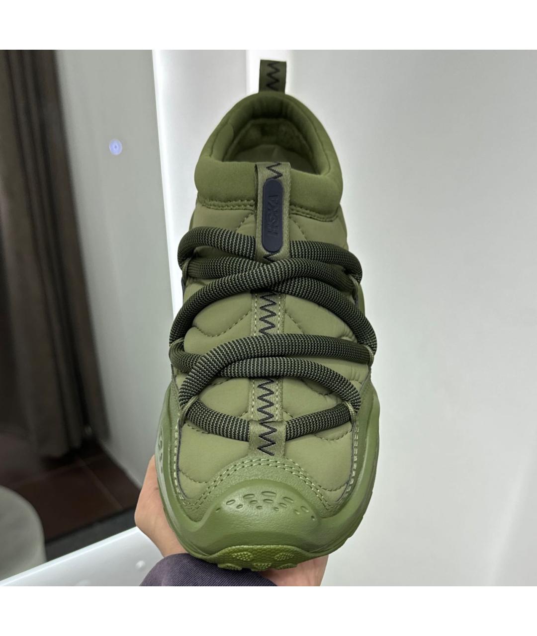 HOKA Зеленые текстильные низкие кроссовки / кеды, фото 4