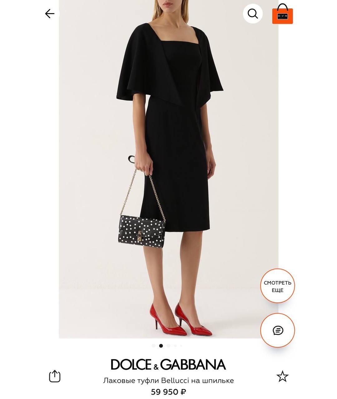 DOLCE&GABBANA Красные кожаные туфли, фото 7