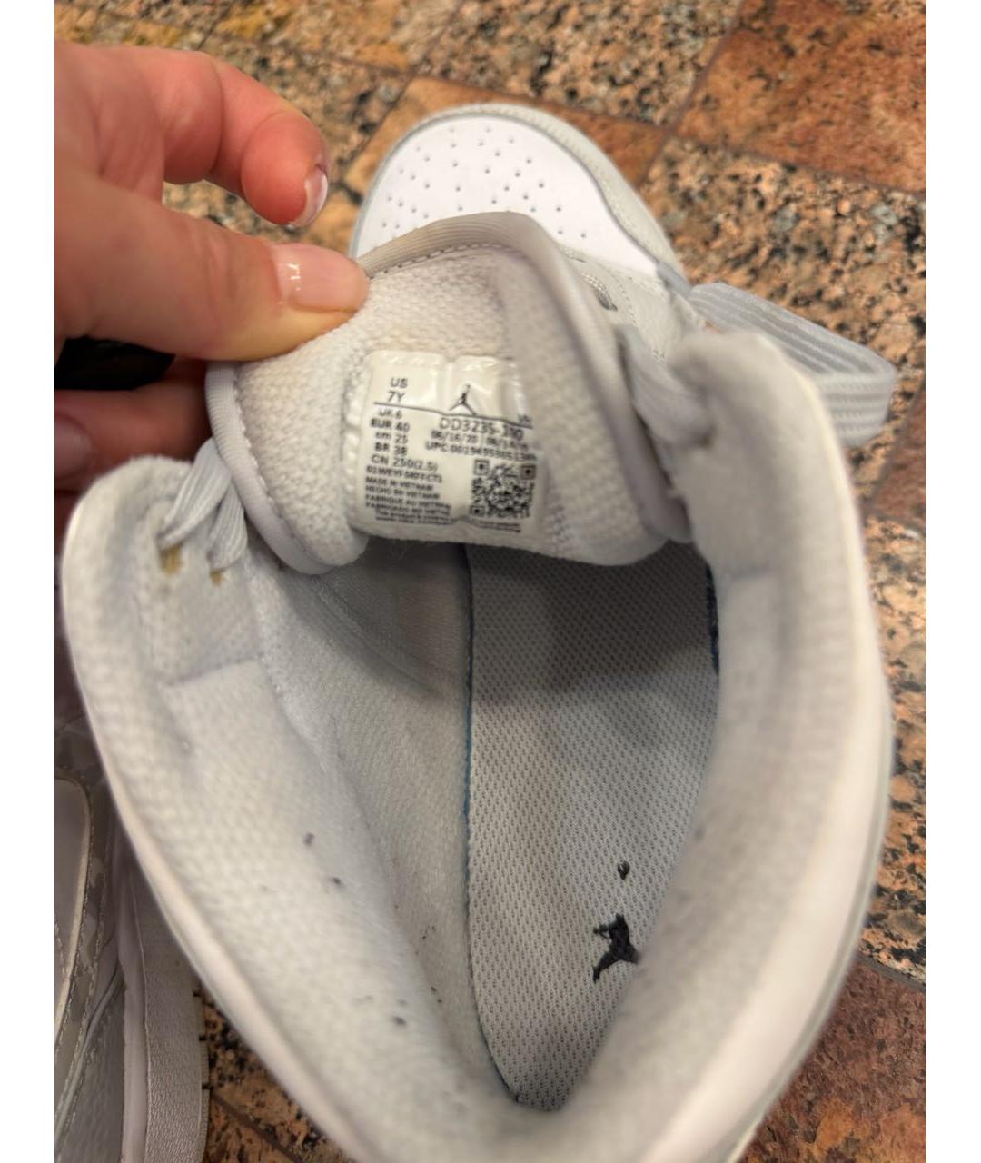 JORDAN Белые кожаные кроссовки, фото 5
