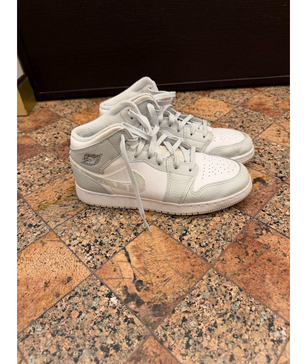 JORDAN Белые кожаные кроссовки, фото 6