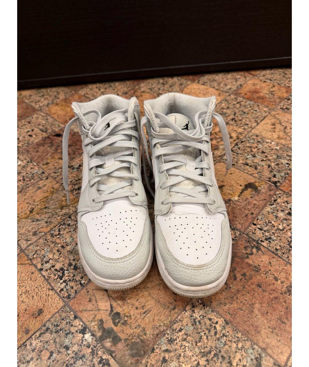 JORDAN Белые кожаные кроссовки, фото 2