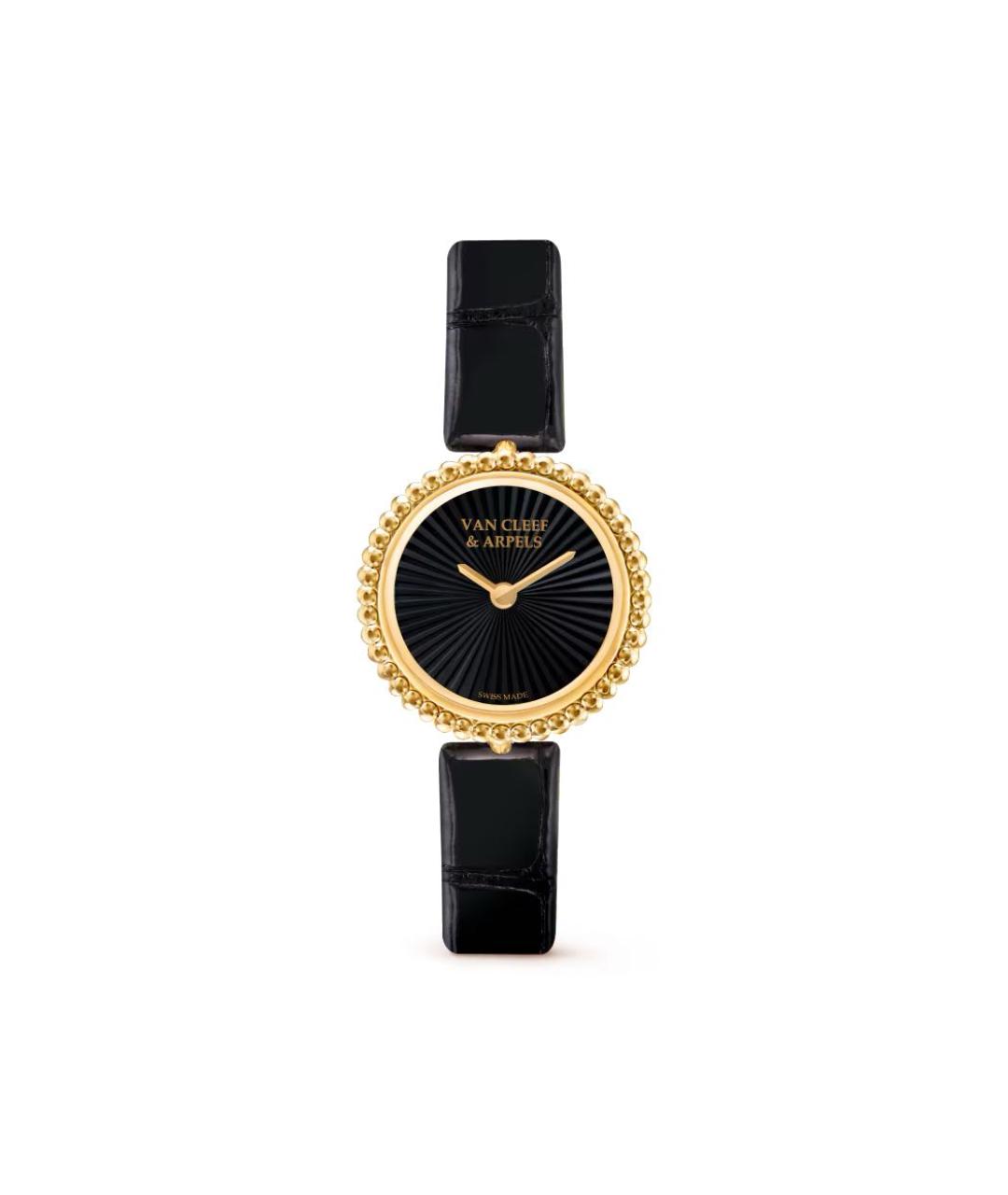 VAN CLEEF & ARPELS Черные часы из желтого золота, фото 3