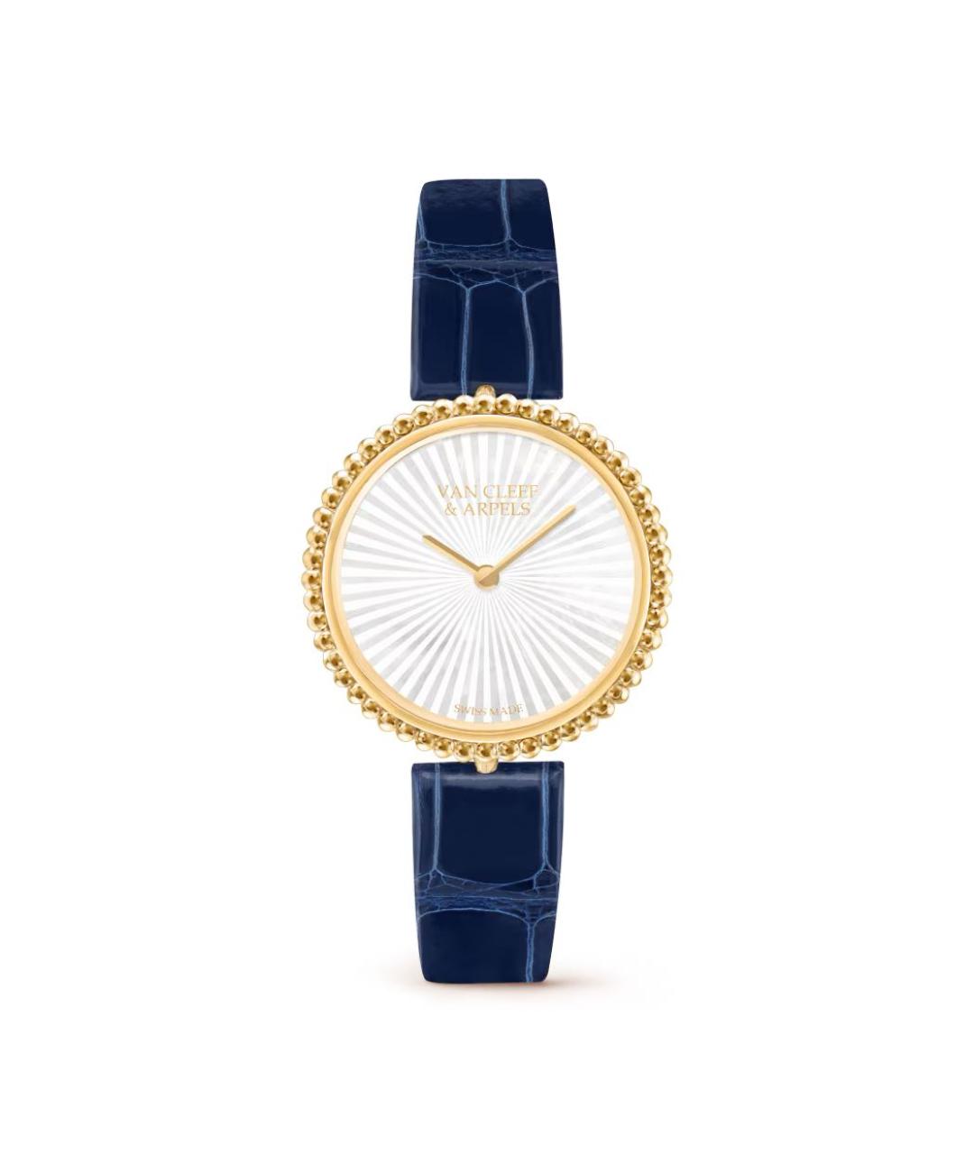 VAN CLEEF & ARPELS Темно-синие часы из желтого золота, фото 3