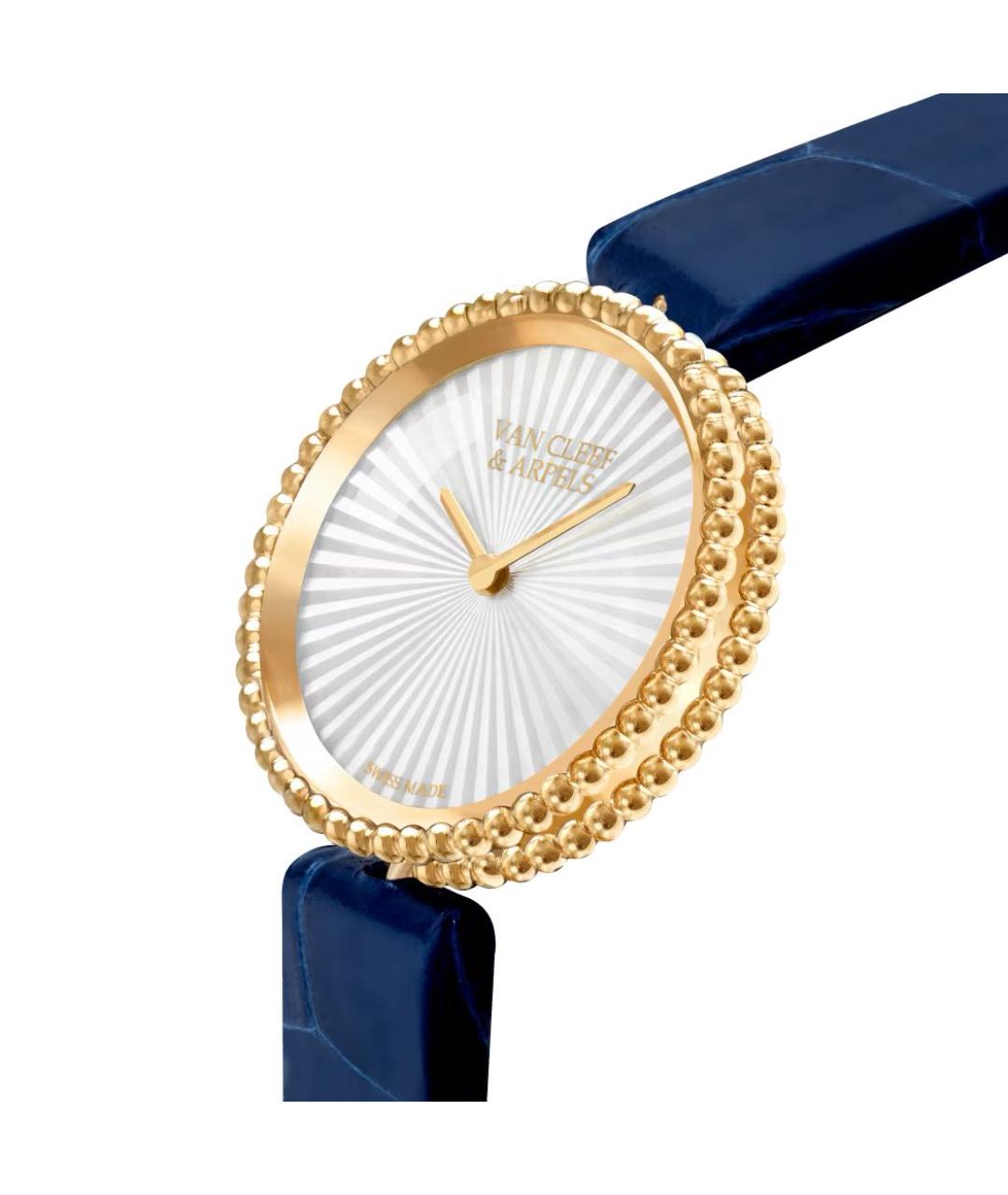VAN CLEEF & ARPELS Темно-синие часы из желтого золота, фото 2
