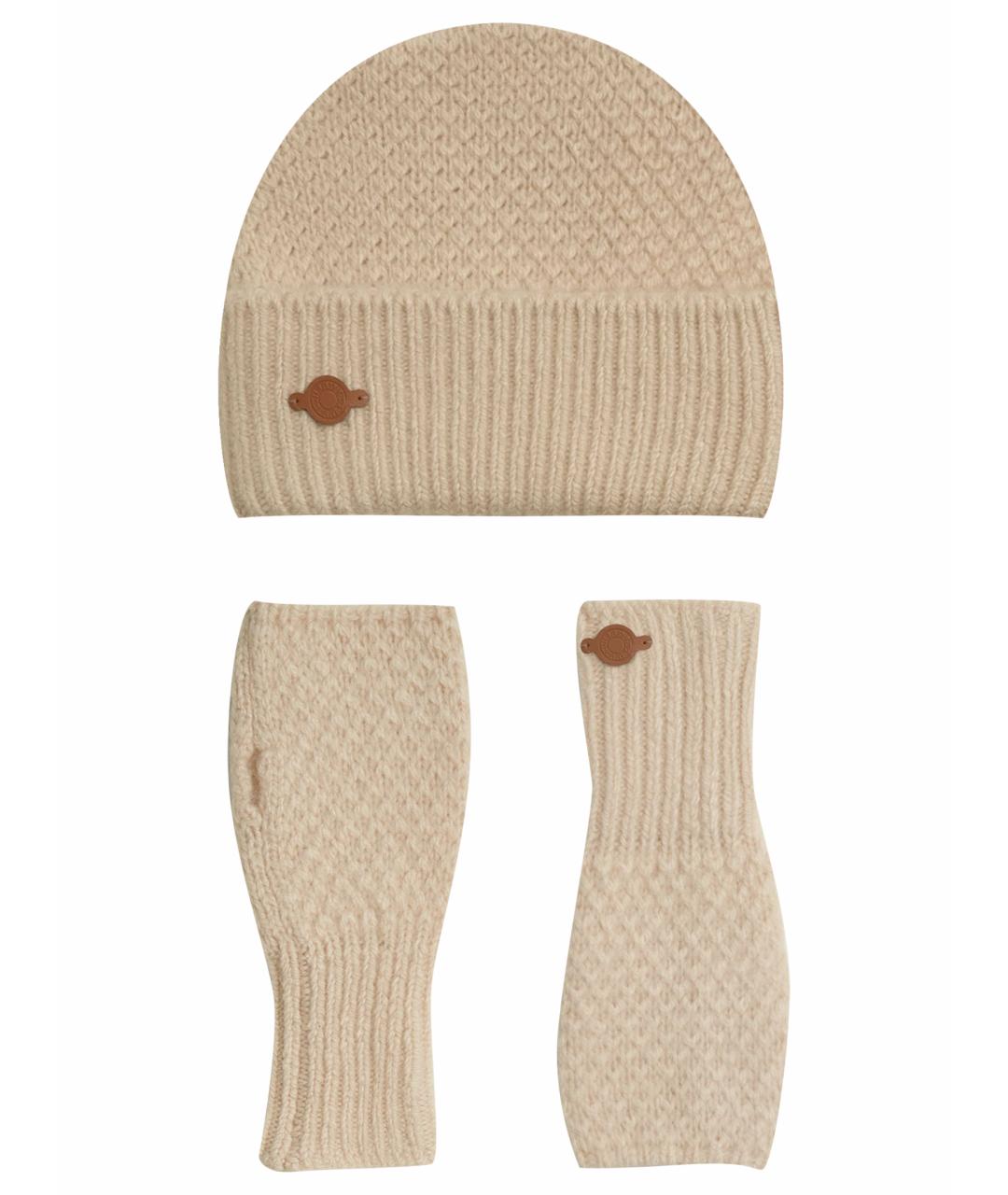 HERMES Бежевая кашемировая шапка, фото 1