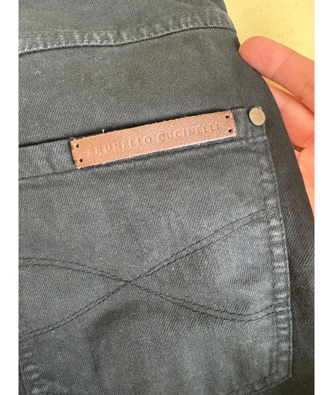 BRUNELLO CUCINELLI Черные прямые джинсы, фото 5