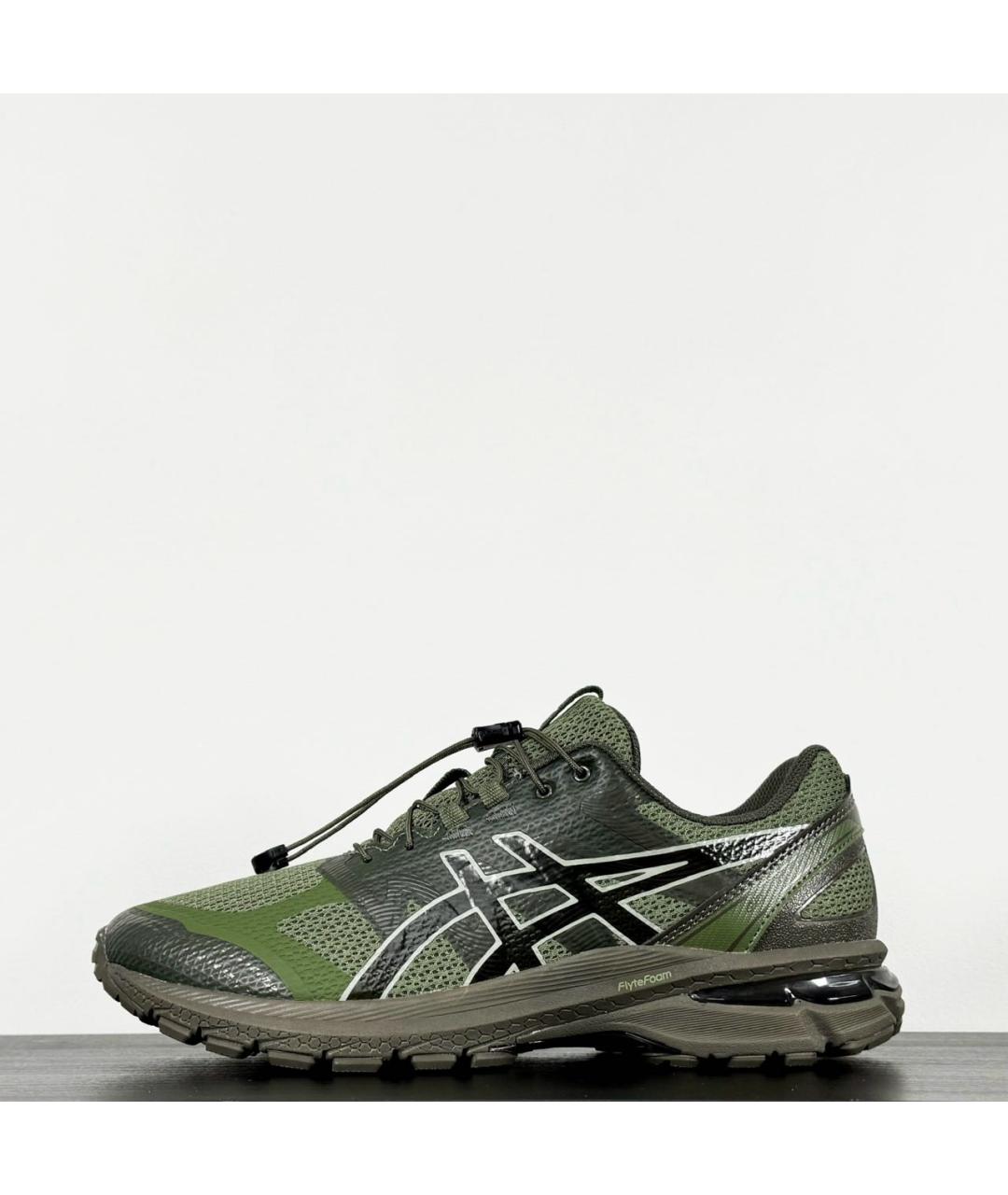 ASICS Хаки кожаные низкие кроссовки / кеды, фото 9