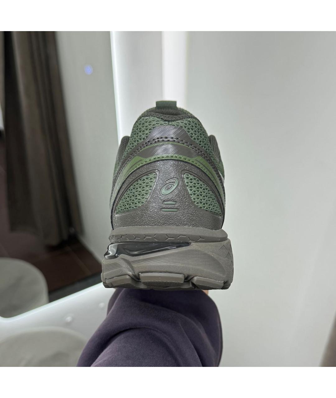 ASICS Хаки кожаные низкие кроссовки / кеды, фото 6