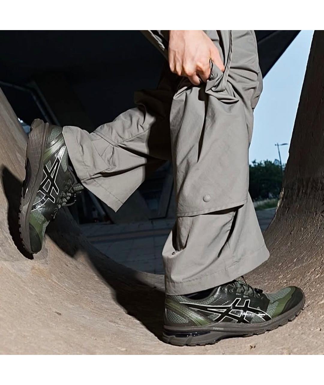 ASICS Хаки кожаные низкие кроссовки / кеды, фото 8