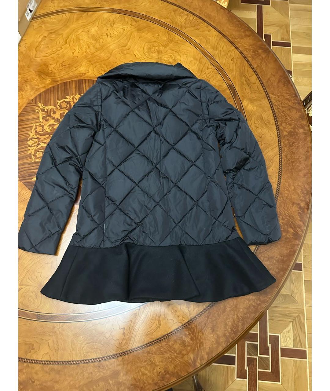 MONCLER Черное полиэстеровое пальто, фото 2