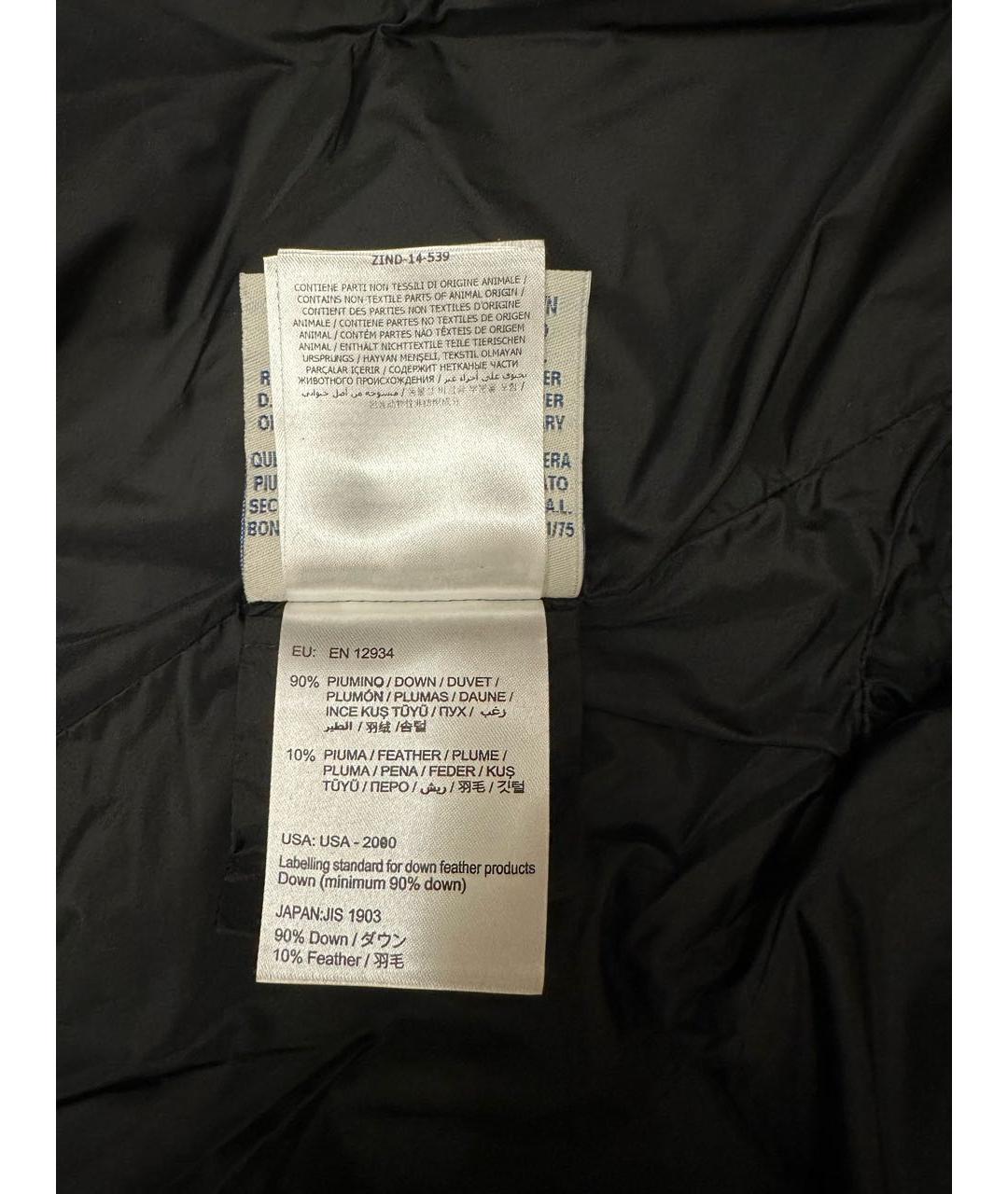 MONCLER Черное полиэстеровое пальто, фото 3