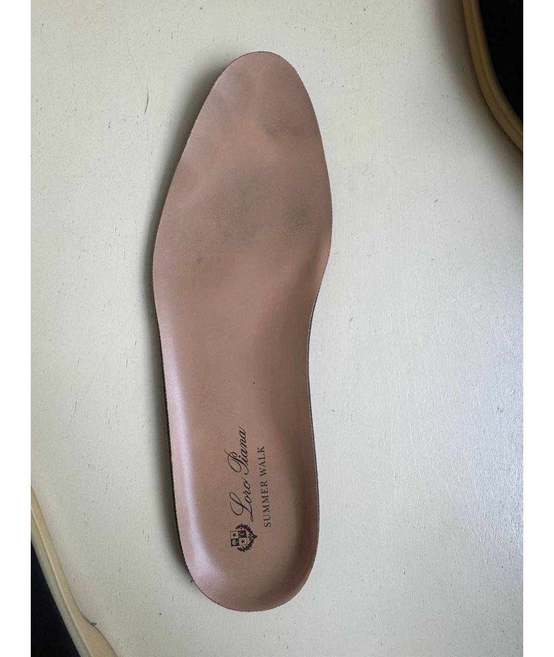 LORO PIANA Черные замшевые лоферы, фото 8