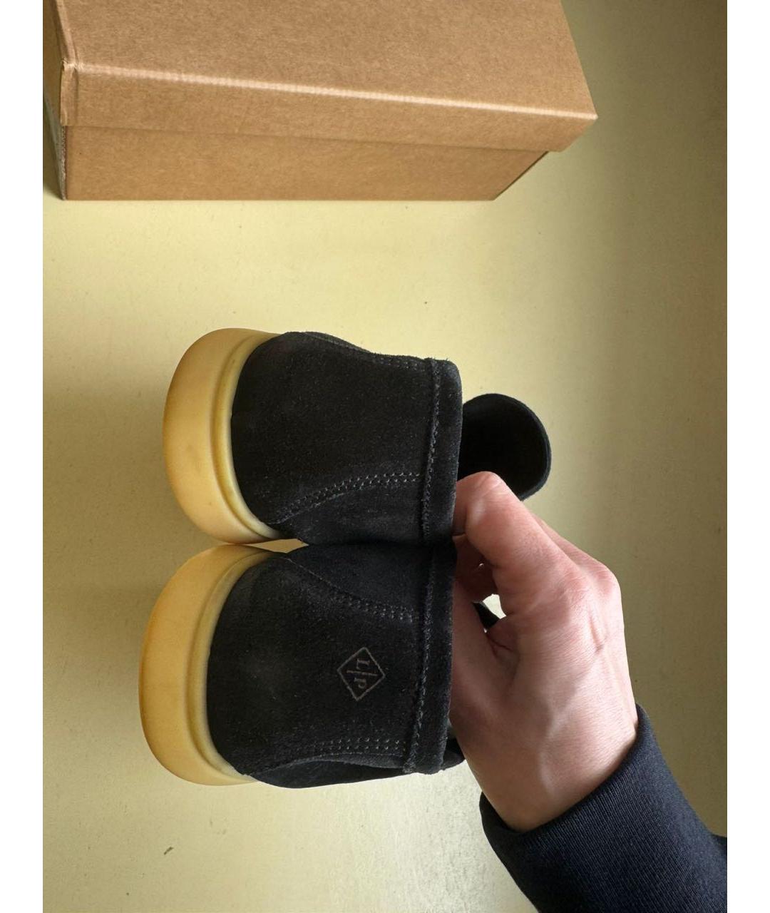 LORO PIANA Черные замшевые лоферы, фото 2