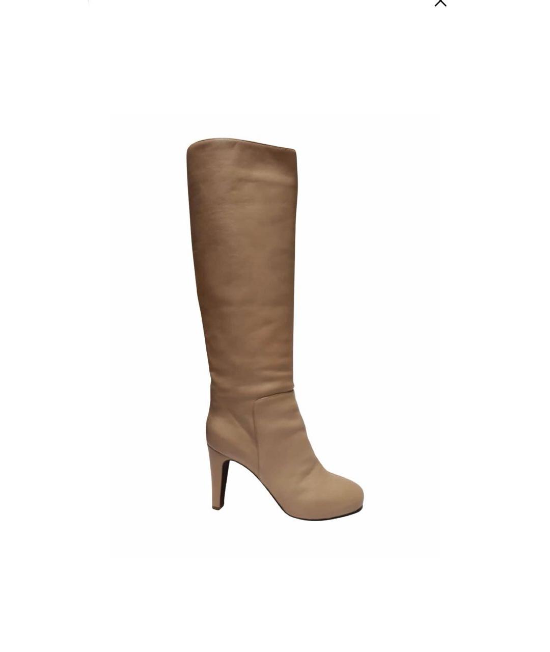 SEE BY CHLOE Бежевые кожаные сапоги, фото 1