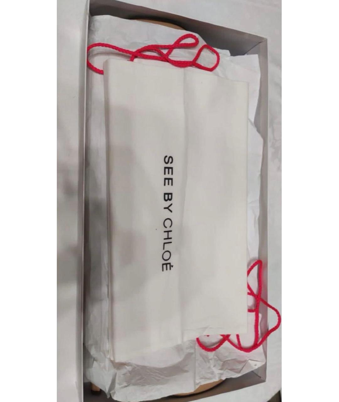 SEE BY CHLOE Бежевые кожаные сапоги, фото 4