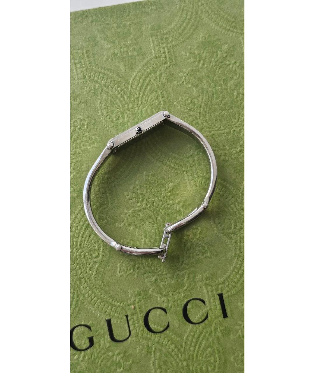 GUCCI Серебряные металлические часы, фото 9