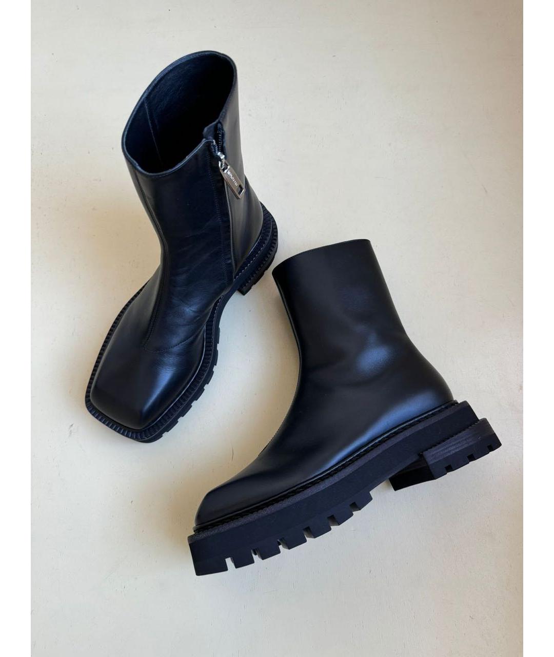 MAX MARA Черные кожаные ботинки, фото 3