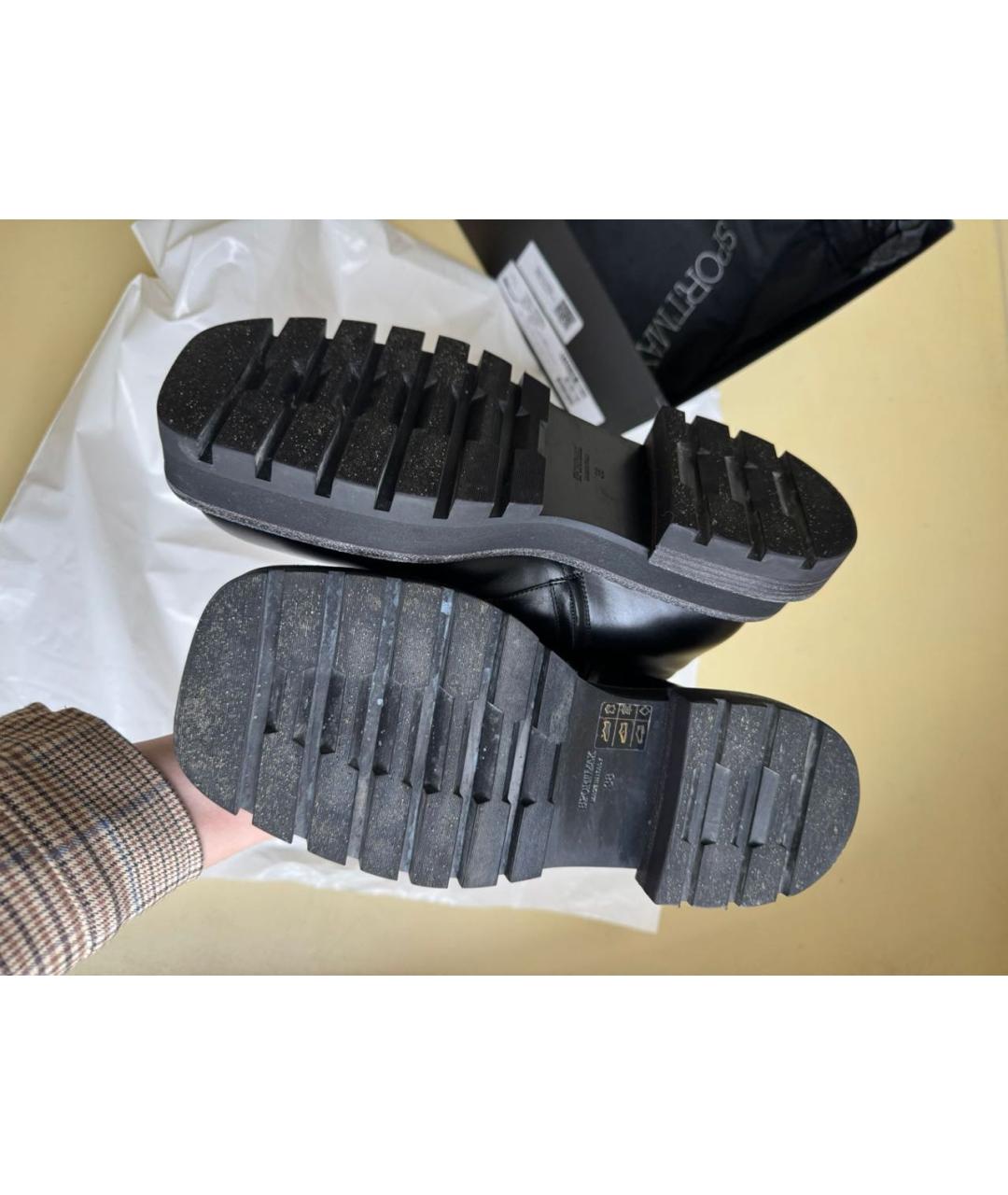 MAX MARA Черные кожаные ботинки, фото 5