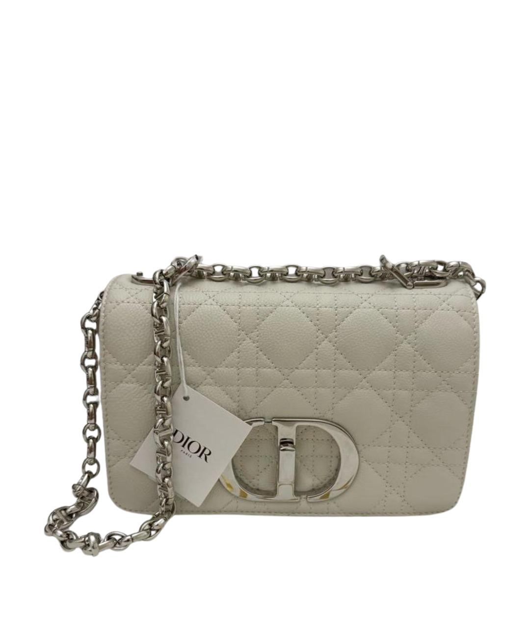 CHRISTIAN DIOR Белая кожаная сумка через плечо, фото 1