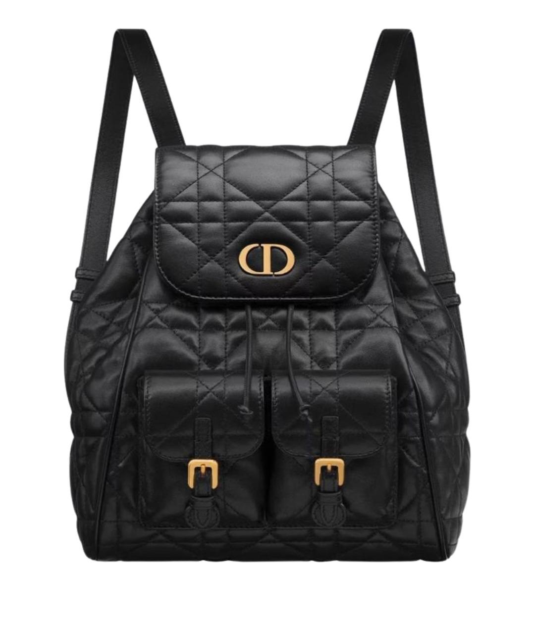 CHRISTIAN DIOR Черный кожаный рюкзак, фото 1