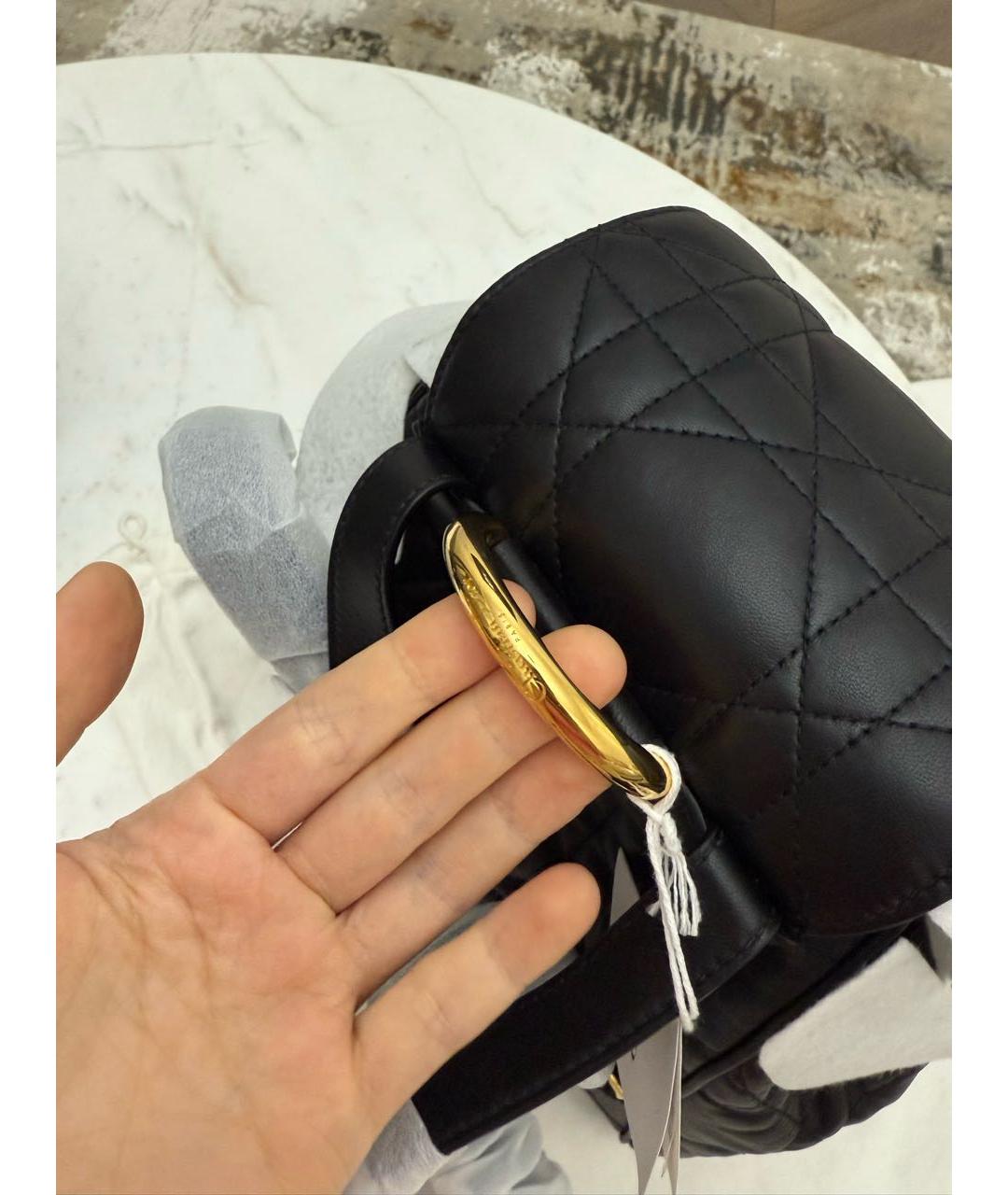 CHRISTIAN DIOR Черный кожаный рюкзак, фото 5