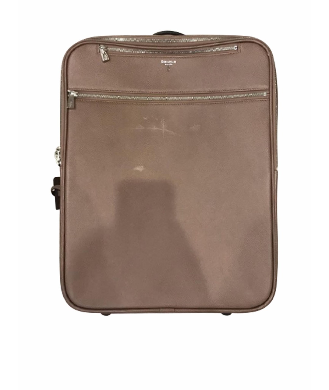 SERAPIAN Бежевый кожаный чемодан, фото 1